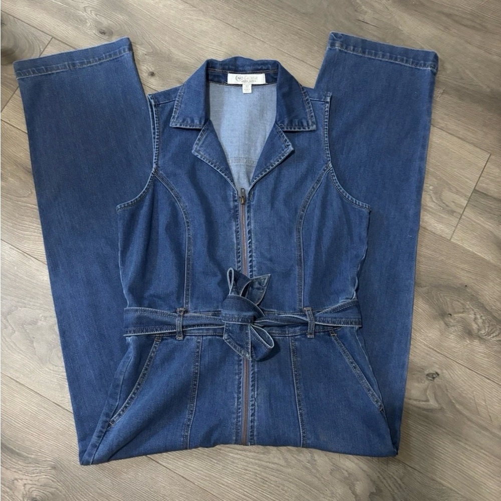 Cato Women's Blue Denim Jumpsuit